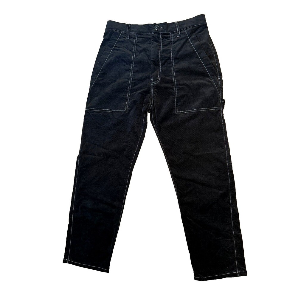 Flora Animalia Maker's Pants Unisex Size 1 - 100% Cotton Black Corduroy